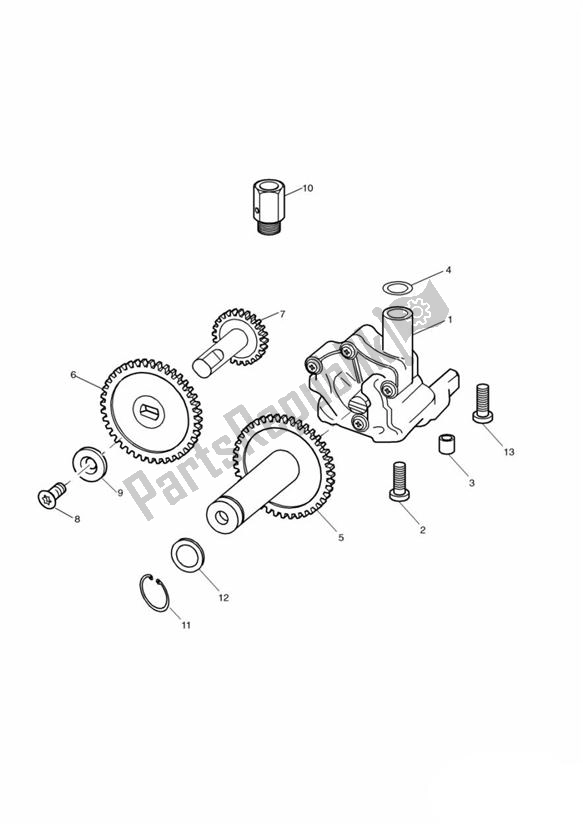 Todas las partes para Oil Pump/drive de Triumph Sprint RS VIN: > 139276 955 2000 - 2001