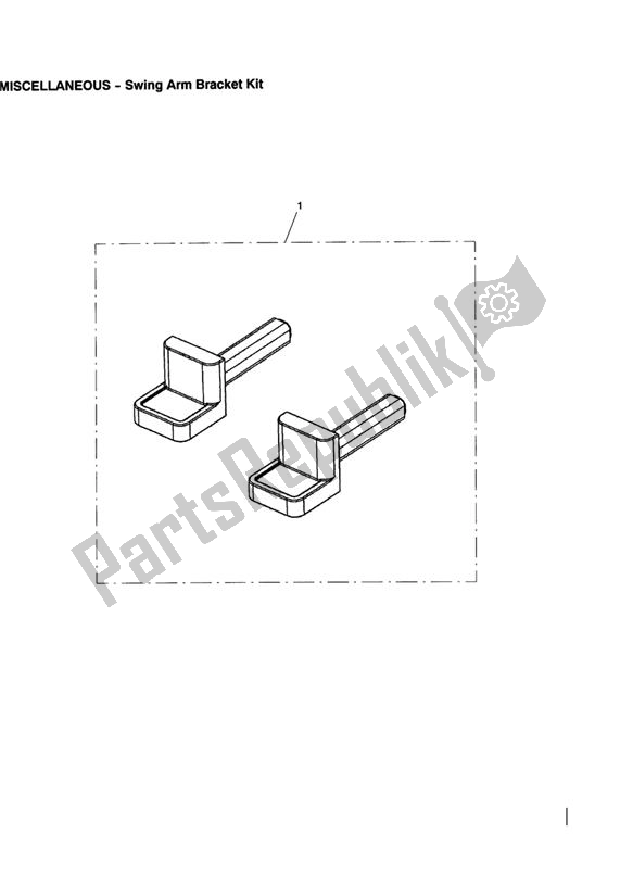 All parts for the Swing Arm Bracket Kit of the Triumph Sprint RS VIN: > 139276 955 2000 - 2001
