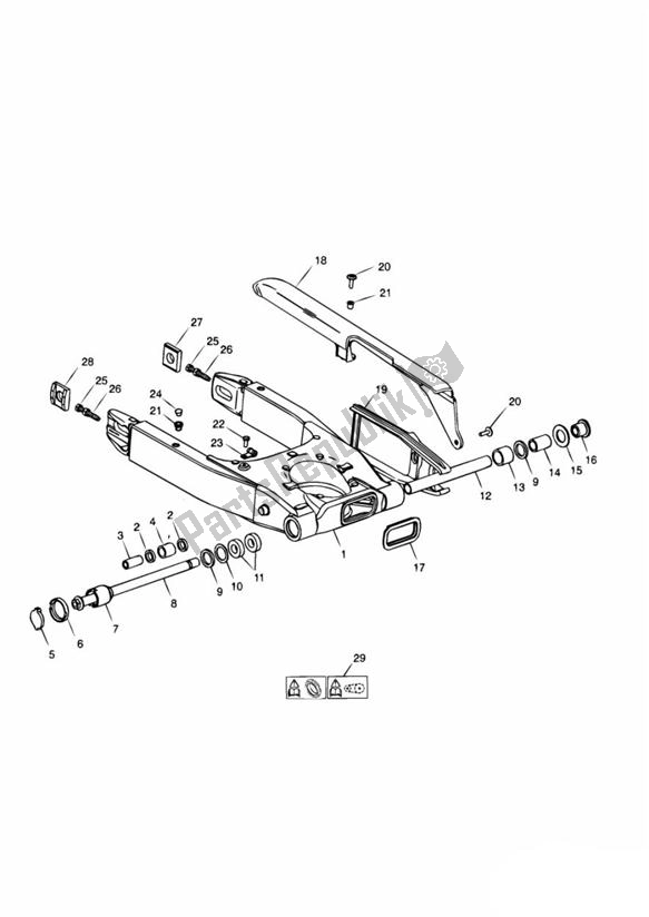 Todas las partes para Brazo Oscilante de Triumph Sprint RS VIN: > 139276 955 2000 - 2001