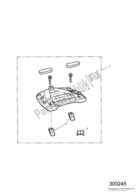 Todas las partes para Top Plate Conversion (givi Pannier) de Triumph Sprint RS VIN: > 139276 955 2000 - 2001