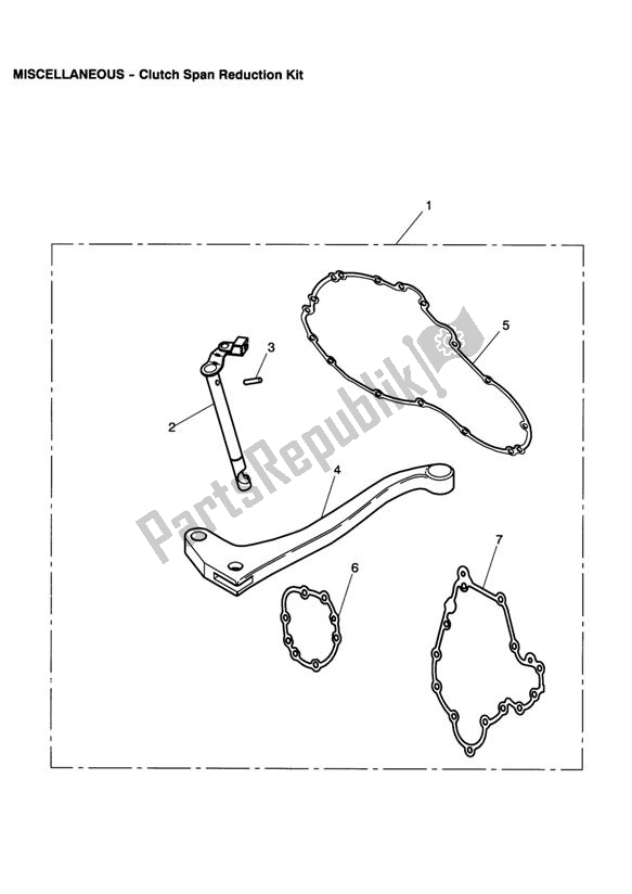 All parts for the Clutch Span Reduction Kit of the Triumph Sprint ST VIN: 139277-208166 955 2002 - 2004