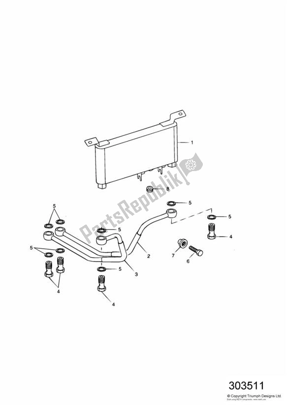 Todas las partes para Enfriador De Aceite de Triumph Sprint ST VIN: 139277-208166 955 2002 - 2004
