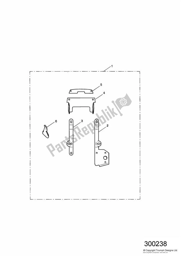 Todas las partes para Pannier Bracket Kit de Triumph Sprint ST VIN: 139277-208166 955 2002 - 2004