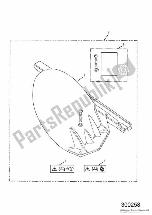 Wszystkie części do Rear Hugger Kit Triumph Sprint ST VIN: 139277-208166 955 2002 - 2004