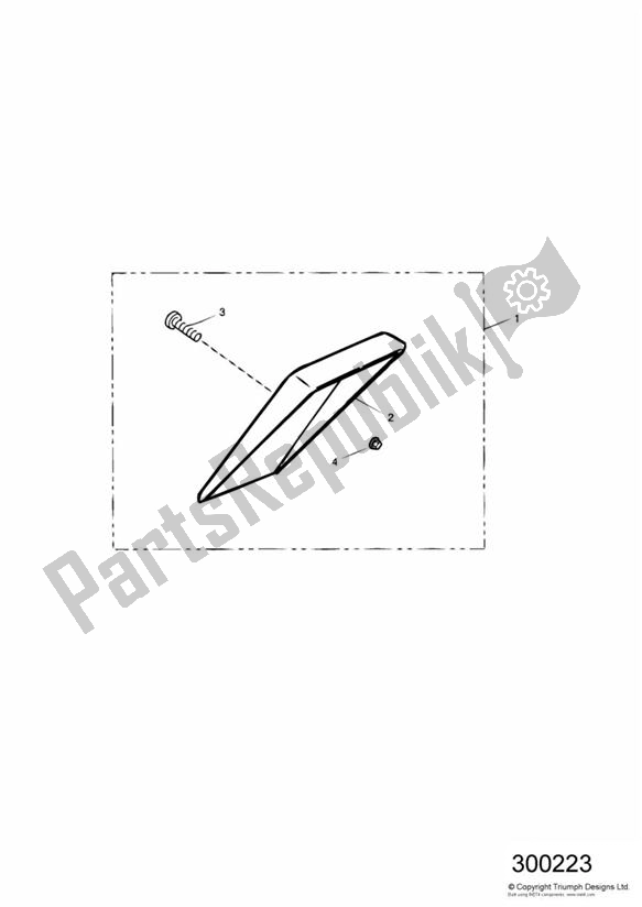 All parts for the Rear Mudguard Extension of the Triumph Sprint ST VIN: 139277-208166 955 2002 - 2004