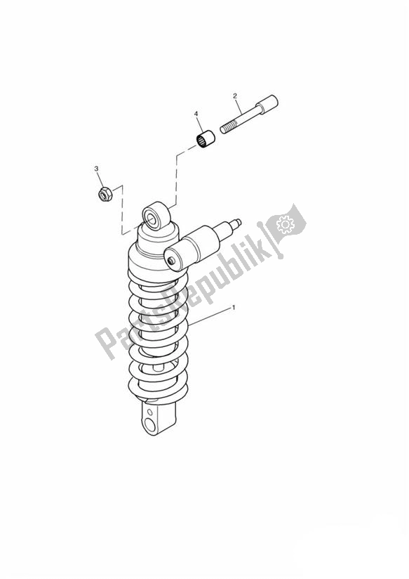 Todas las partes para Unidad De Suspensión Trasera de Triumph Sprint ST VIN: 139277-208166 955 2002 - 2004