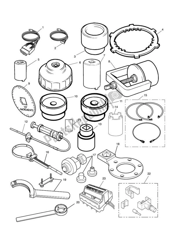 Todas las partes para Herramientas De Servicio de Triumph Sprint ST VIN: 139277-208166 955 2002 - 2004