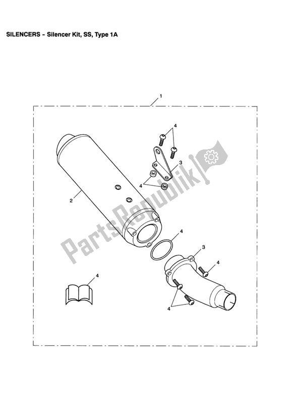 All parts for the Silencer Kit, Ss, Type 1a of the Triumph Sprint ST VIN: 139277-208166 955 2002 - 2004