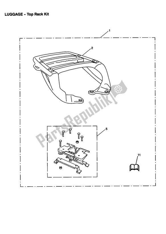 Todas las partes para Top Rack Kit de Triumph Sprint ST VIN: 139277-208166 955 2002 - 2004