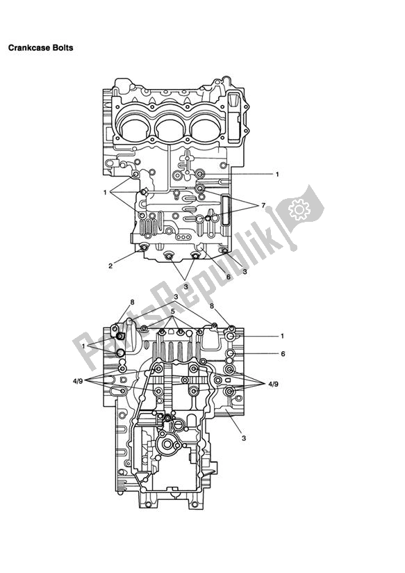Alle onderdelen voor de Carter Bouten van de Triumph Sprint ST VIN: 208167 > 1050 2005 - 2010