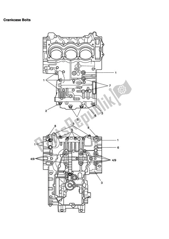 Alle onderdelen voor de Carter Bouten van de Triumph Sprint ST VIN: 208167 > 1050 2005 - 2010