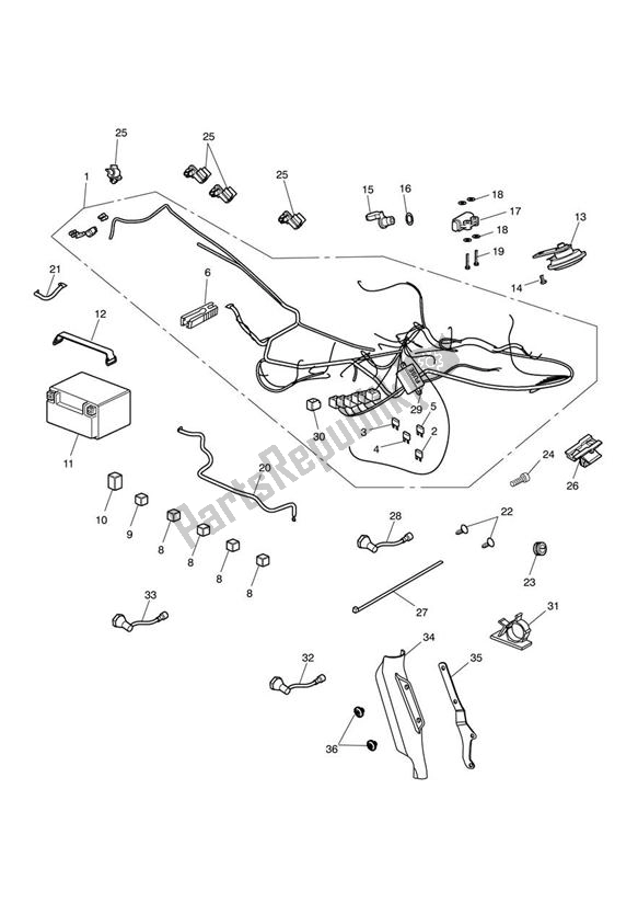 Todas las partes para Equipo Eléctrico de Triumph Sprint ST VIN: 208167 > 1050 2005 - 2010