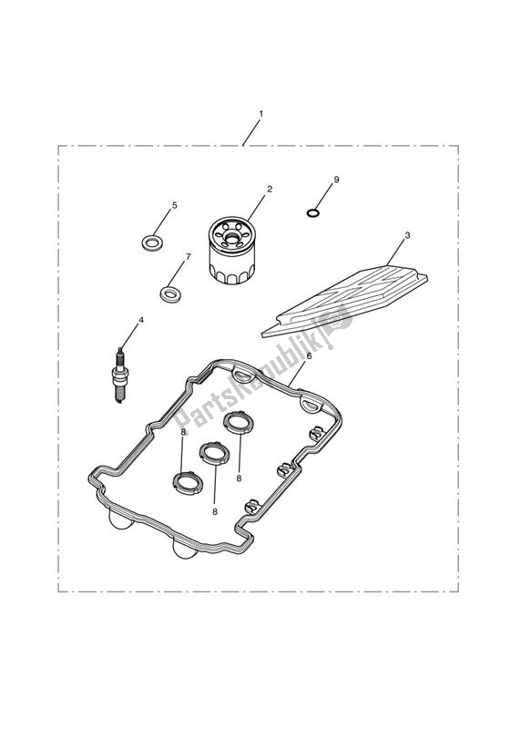 Todas las partes para Engine Service Kits de Triumph Sprint ST VIN: 208167 > 1050 2005 - 2010