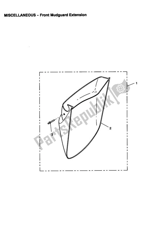 All parts for the Front Mudguard Extension of the Triumph Sprint ST VIN: 208167 > 1050 2005 - 2010