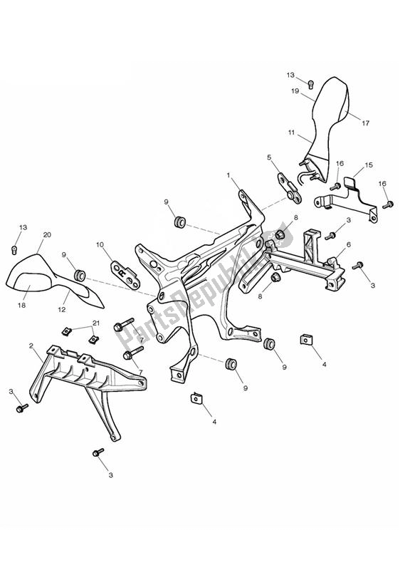 Todas las partes para Front Sub-frame & Fittings de Triumph Sprint ST VIN: 208167 > 1050 2005 - 2010