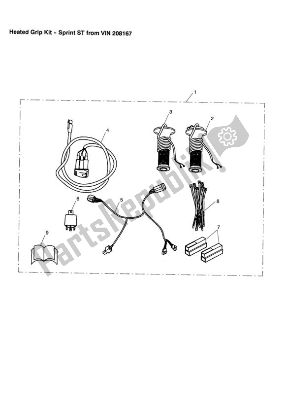 Todas las partes para Heated Grip Kit de Triumph Sprint ST VIN: 208167 > 1050 2005 - 2010