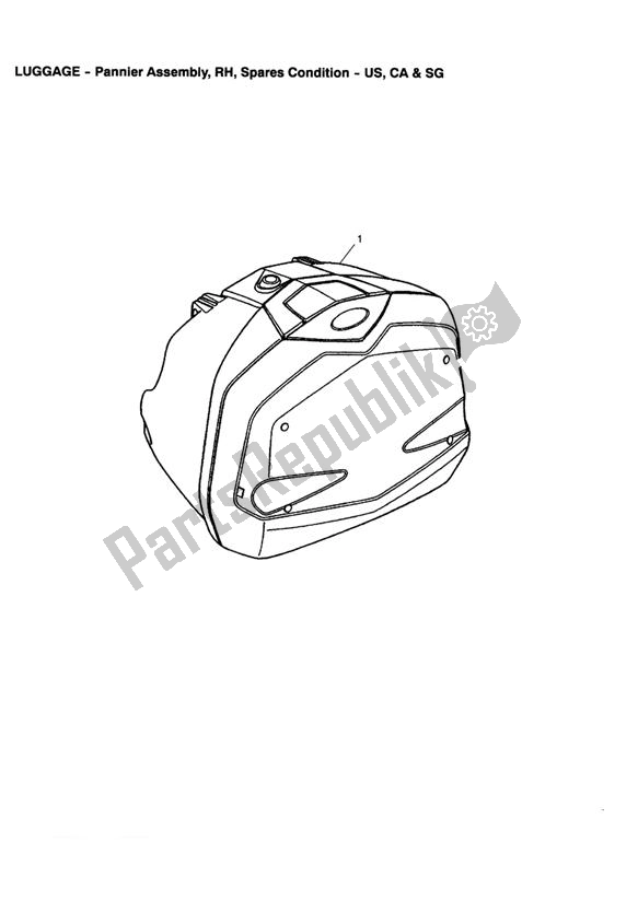 Todas las partes para Pannier Assembly, Us, Ca & Sg de Triumph Sprint ST VIN: 208167 > 1050 2005 - 2010