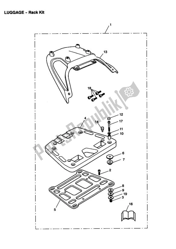 Toutes les pièces pour le Rack Kit du Triumph Sprint ST VIN: 208167 > 1050 2005 - 2010