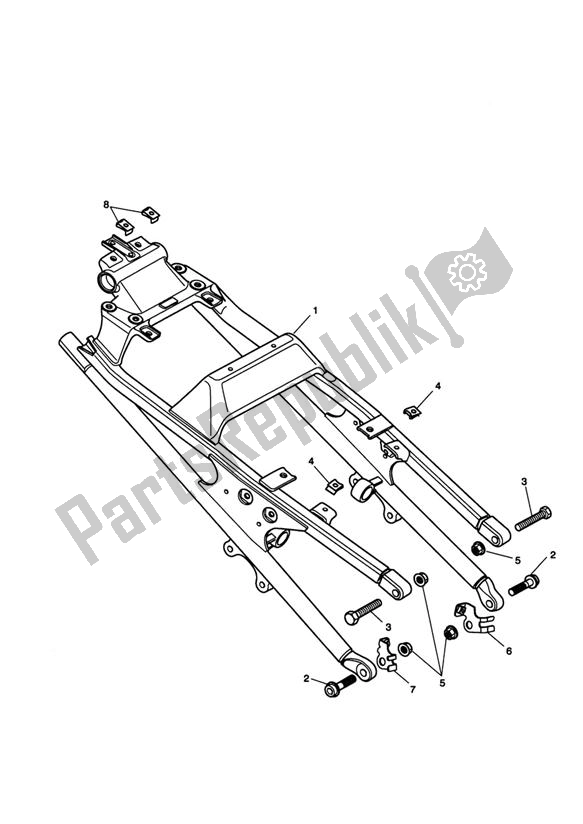 Todas las partes para Subchasis Trasero Y Accesorios de Triumph Sprint ST VIN: 208167 > 1050 2005 - 2010