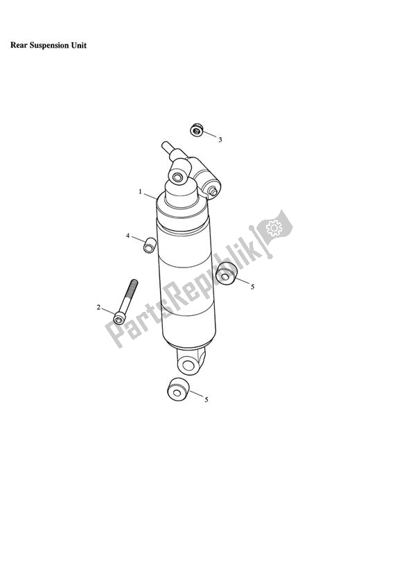 All parts for the Rear Suspension Unit of the Triumph Sprint ST VIN: 208167 > 1050 2005 - 2010