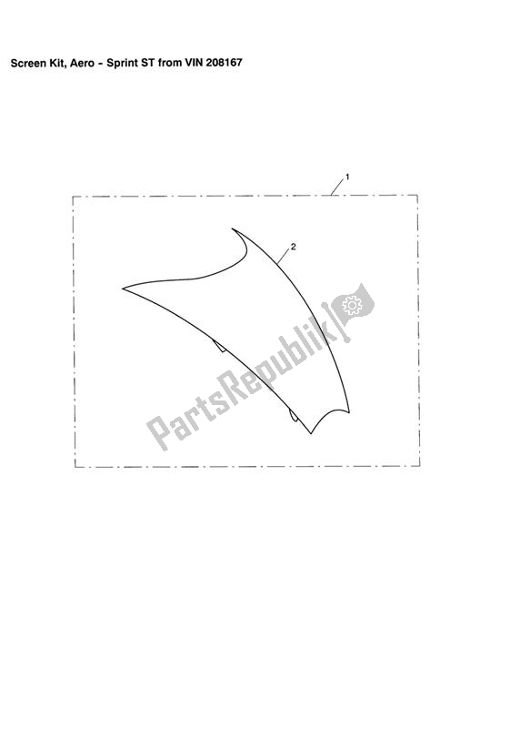 All parts for the Screen Kit, Aero - Sprint St From Vin 208167 of the Triumph Sprint ST VIN: 208167 > 1050 2005 - 2010