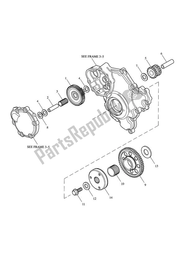 Wszystkie części do Starter Drive Gears > Eng No 491323 Triumph Sprint ST VIN: 208167 > 1050 2005 - 2010
