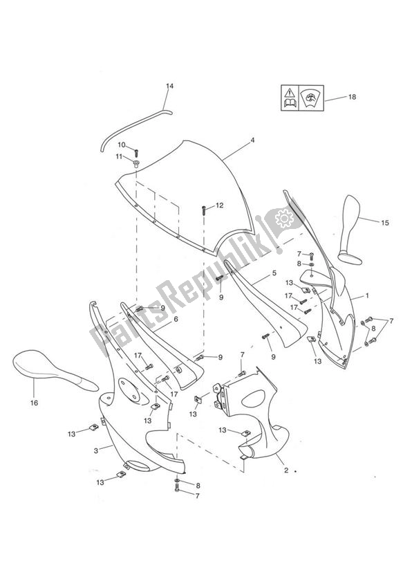 Todas las partes para Bodywork - Cockpit de Triumph Sprint ST VIN: > 139276 955 1999 - 2001