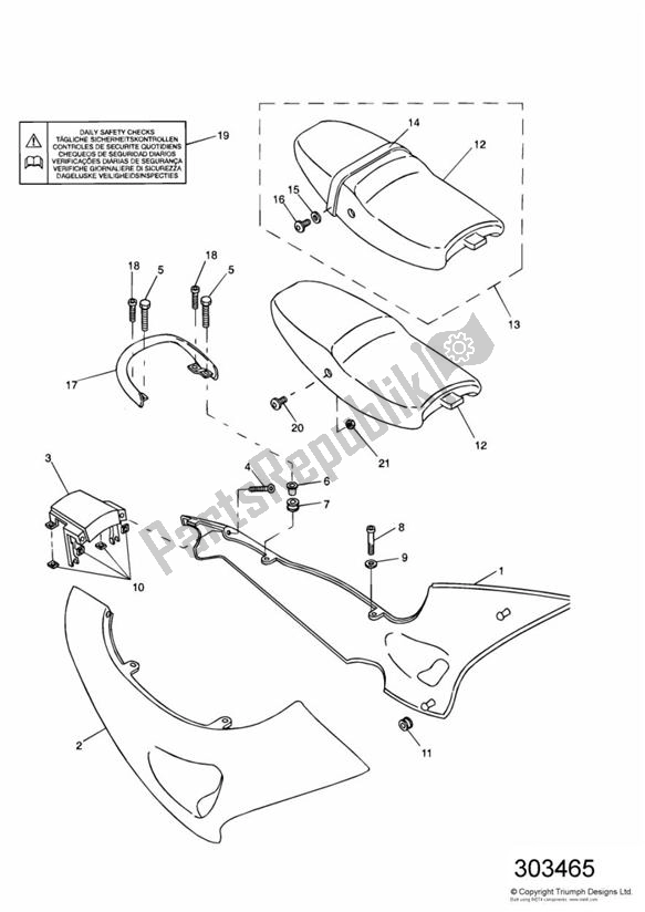 All parts for the Bodywork - Side Panels of the Triumph Sprint ST VIN: > 139276 955 1999 - 2001