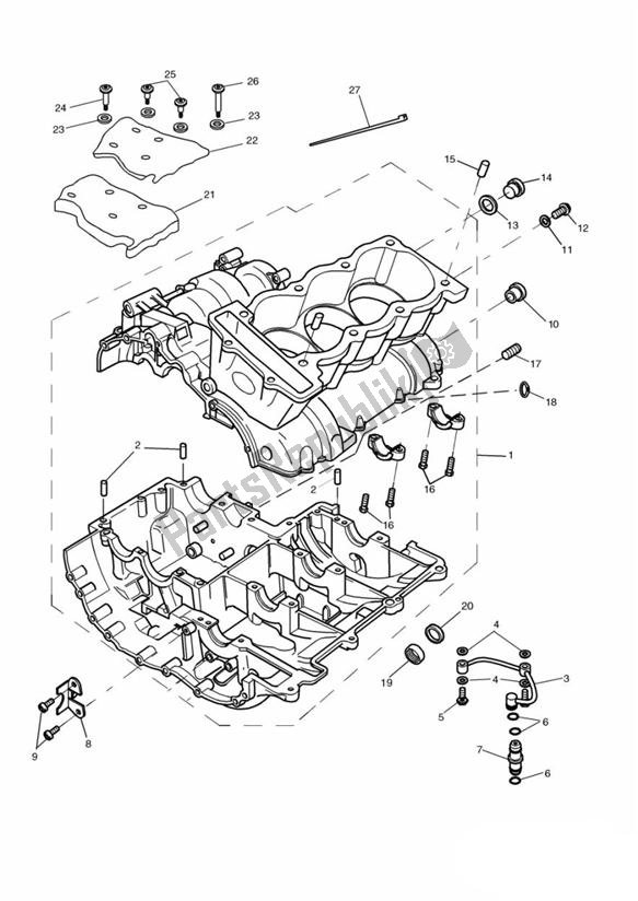 Todas las partes para Caja Del Cigüeñal de Triumph Sprint ST VIN: > 139276 955 1999 - 2001