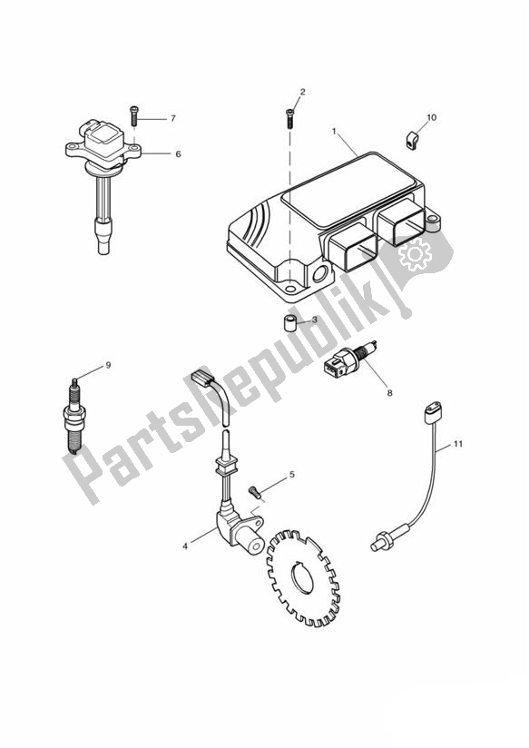 All parts for the Engine Management System 89737 > of the Triumph Sprint ST VIN: > 139276 955 1999 - 2001