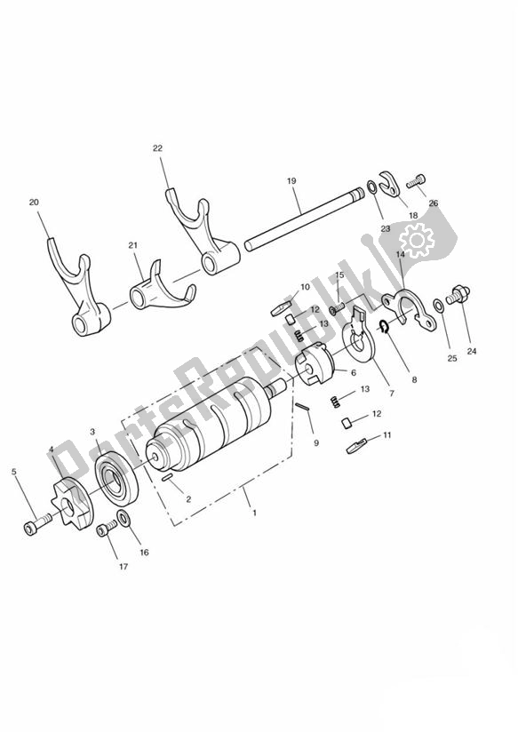 Todas las partes para Tambor Selector De Marchas de Triumph Sprint ST VIN: > 139276 955 1999 - 2001