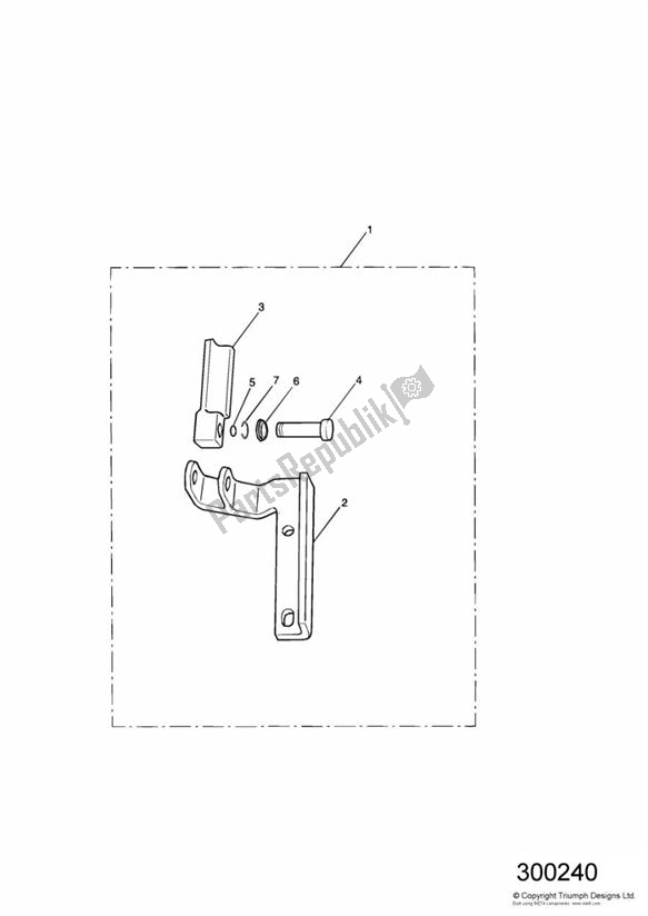 Todas las partes para Lifting Handle Kit de Triumph Sprint ST VIN: > 139276 955 1999 - 2001