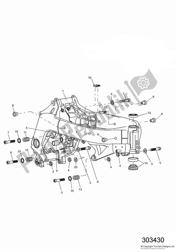 Todas las partes para Marco Principal Y Accesorios de Triumph Sprint ST VIN: > 139276 955 1999 - 2001