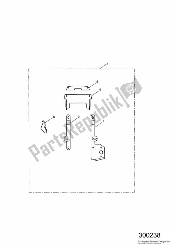 All parts for the Pannier Bracket Kit of the Triumph Sprint ST VIN: > 139276 955 1999 - 2001