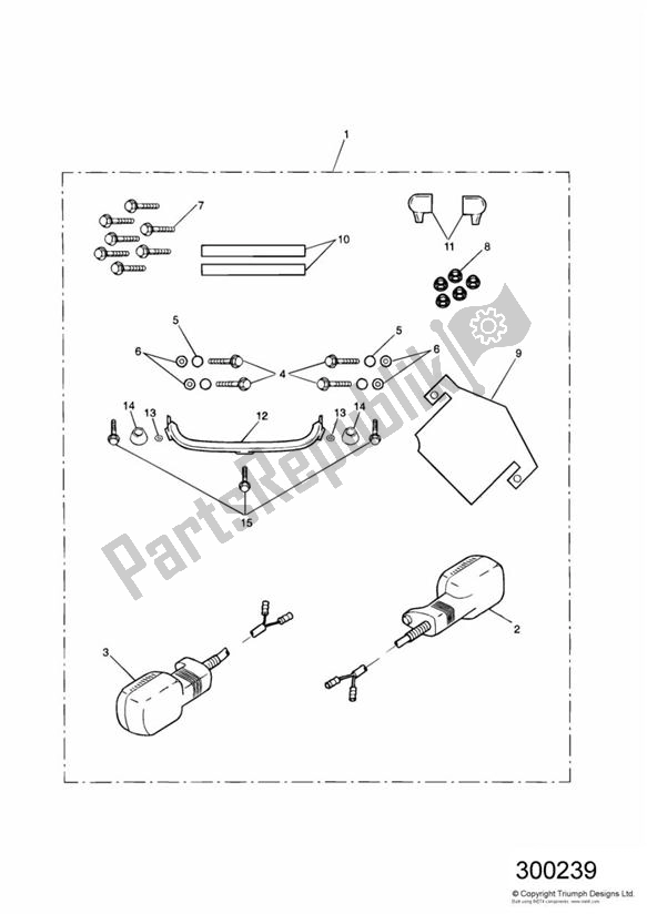 Todas las partes para Pannier Fixing Kit de Triumph Sprint ST VIN: > 139276 955 1999 - 2001