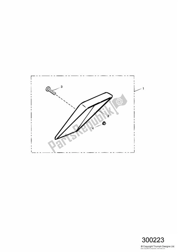 All parts for the Rear Mudguard Extension of the Triumph Sprint ST VIN: > 139276 955 1999 - 2001