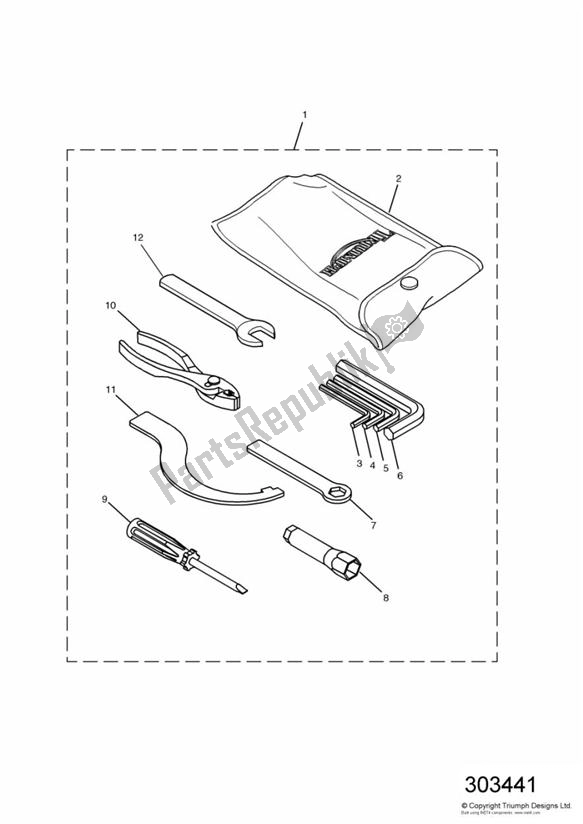 Tutte le parti per il Kit Di Strumenti del Triumph Sprint ST VIN: > 139276 955 1999 - 2001