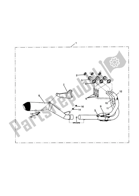 Tutte le parti per il Exhaust System, Arrow 3:1 del Triumph Street Triple 675 2010 - 2012