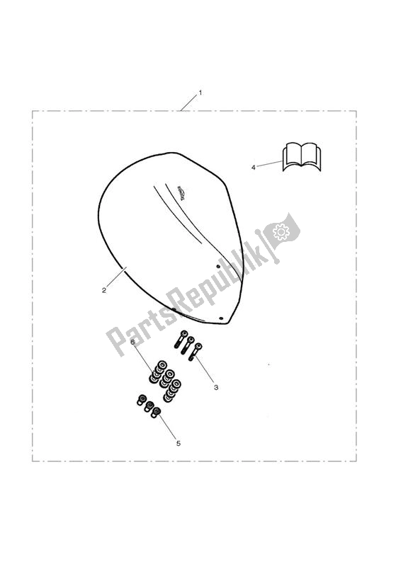 Tutte le parti per il Flyscreen Visor Kit, Smoked > 480781 del Triumph Street Triple 675 2010 - 2012