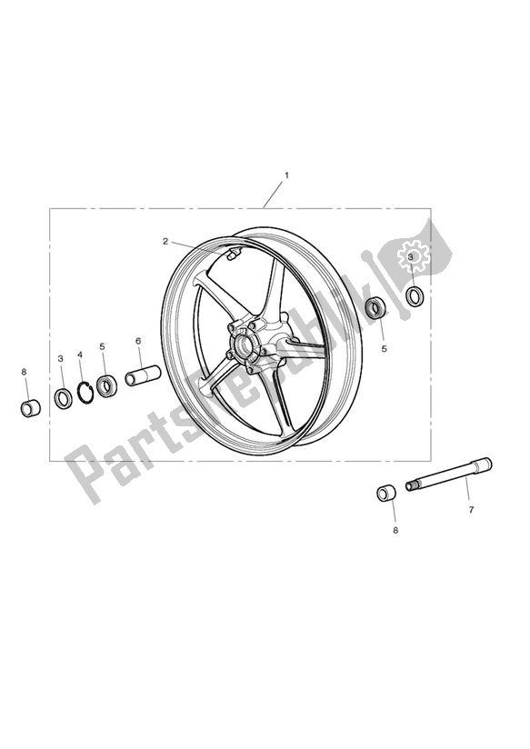 Todas las partes para Rueda Delantera de Triumph Street Triple 675 2010 - 2012