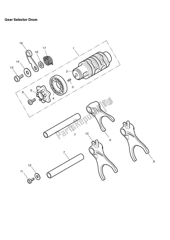 Tutte le parti per il Tamburo Selettore Marce del Triumph Street Triple 675 2010 - 2012