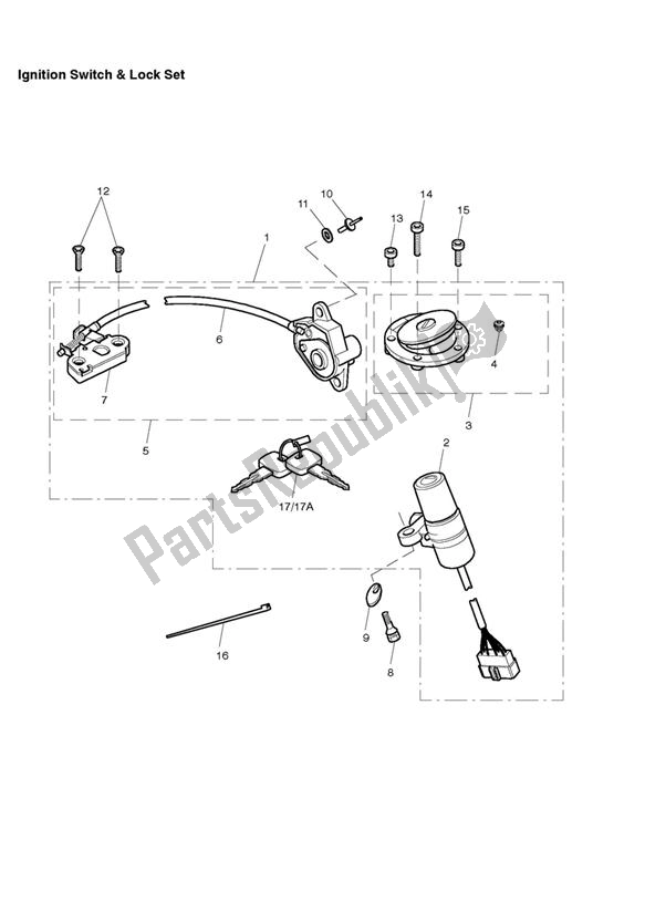 Todas las partes para Ignit. Switch/lock Set >356389 Row, >356464 Us,ca,tw; All Mkts 361724>370065 Row de Triumph Street Triple 675 2010 - 2012