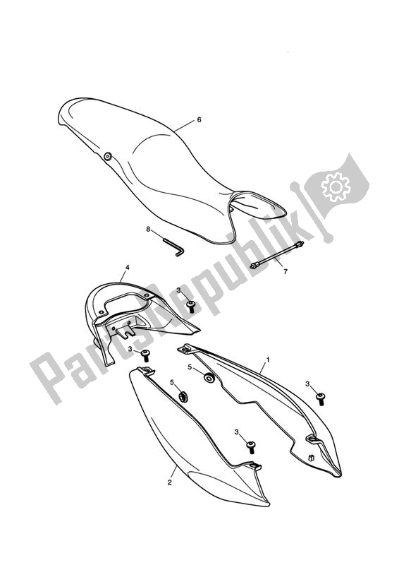Wszystkie części do Tylne Nadwozie I Siedzenie Triumph Street Triple 675 2010 - 2012