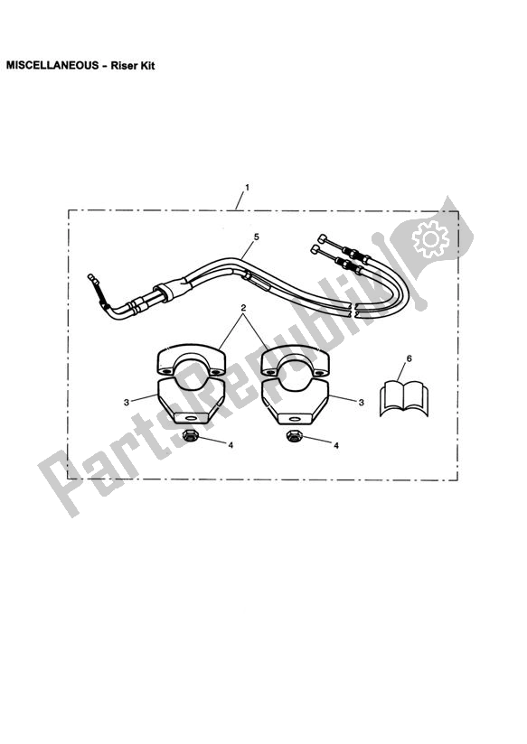 Tutte le parti per il Riser Kit - > Vin 359313 del Triumph Street Triple 675 2010 - 2012