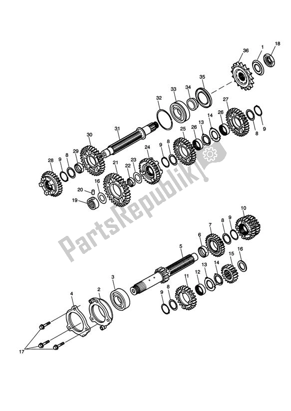 Todas las partes para Transmission - Eng No 330119 > de Triumph Street Triple 675 2010 - 2012