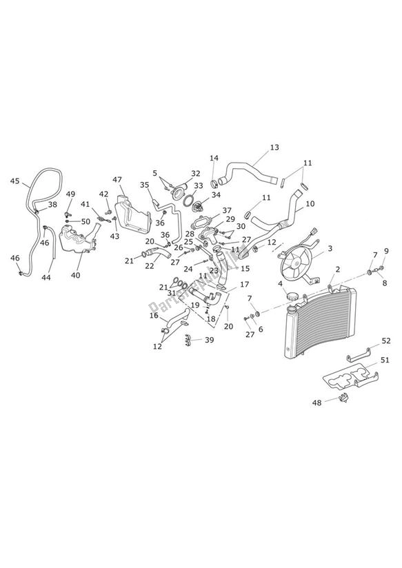 All parts for the Cooling System of the Triumph Street Triple VIN 560477 > 675 2013 - 2016