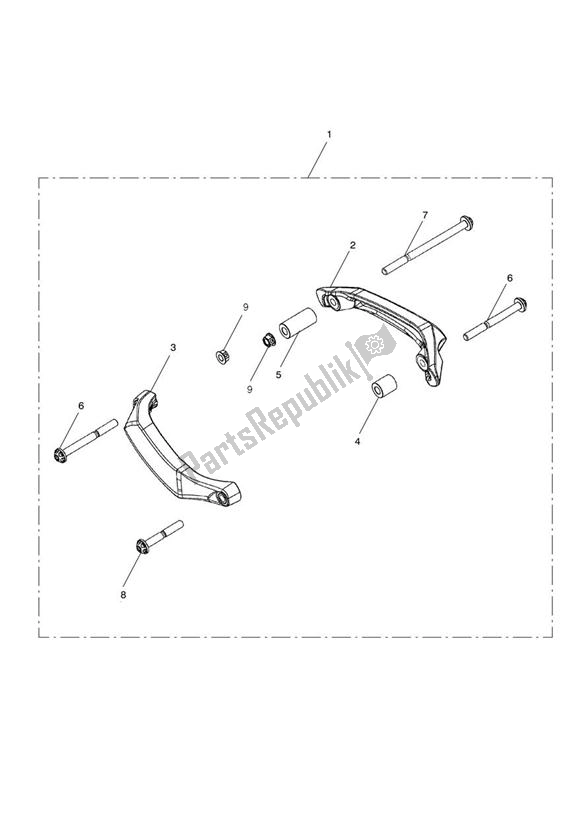 All parts for the Frame Protector Kit of the Triumph Street Triple VIN 560477 > 675 2013 - 2016