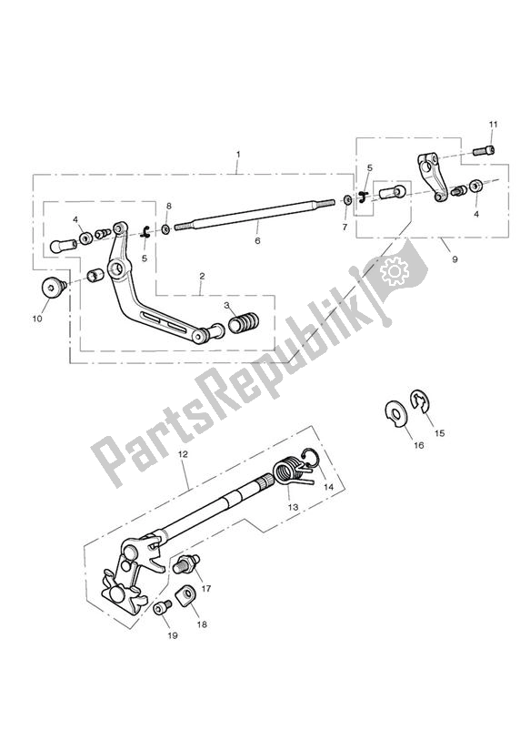 Toutes les pièces pour le Mécanisme De Changement De Vitesse du Triumph Street Triple VIN 560477 > 675 2013 - 2016