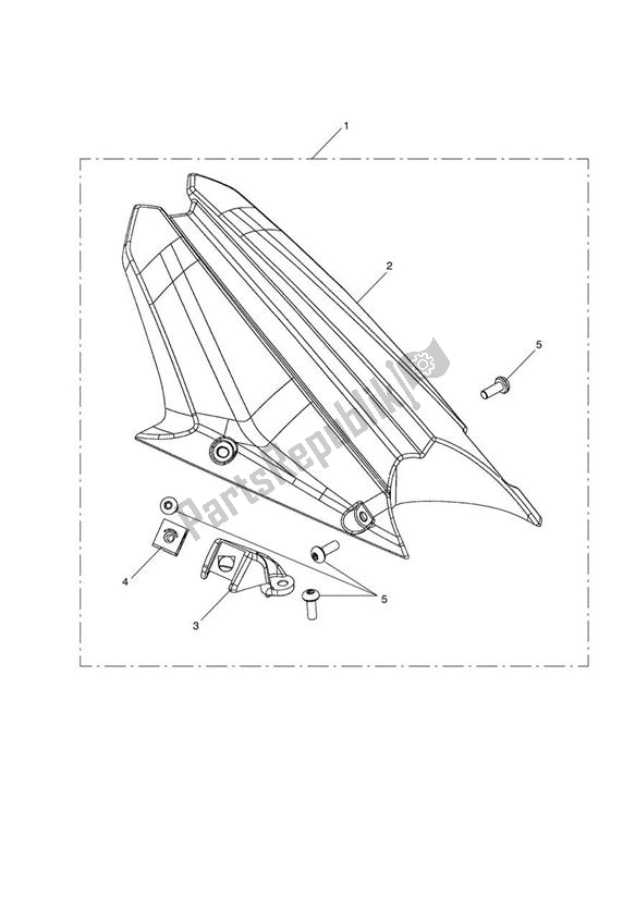 All parts for the Hugger Kit of the Triumph Street Triple VIN 560477 > 675 2013 - 2016