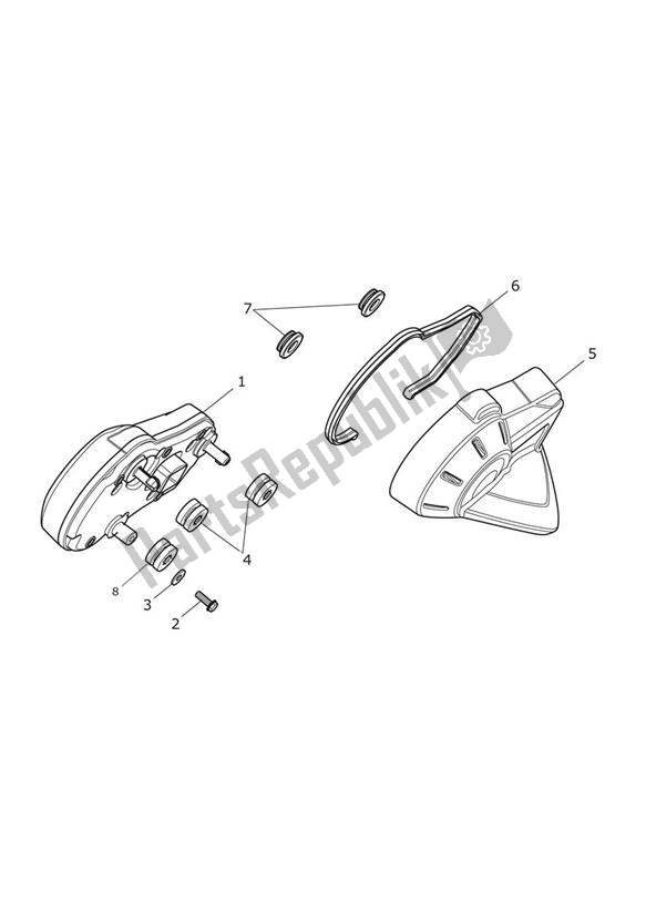 All parts for the Instruments of the Triumph Street Triple VIN 560477 > 675 2013 - 2016